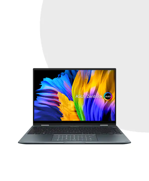 Asus ZenBook 14 Flip OLED UP5401ZA | 2-In-1 Laptop Grey | 14'' 2.8K Touch | 12th Gen Intel Core i7-12700H | 16GB Ram | 512GB SSD| Intel Iris Xe | W11 | HS 6 Asus ZenBook 14 Flip OLED UP5401ZA Pine Grey MC Solution BD 3