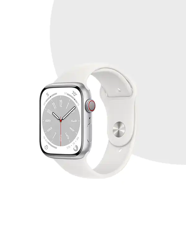 Apple Watch Series 8 45mm Aluminum Case | Sport loop Band | GPS 5 Apple Watch Series 8 45mm Aluminum Case Silver Aluminum | MC Solution BD