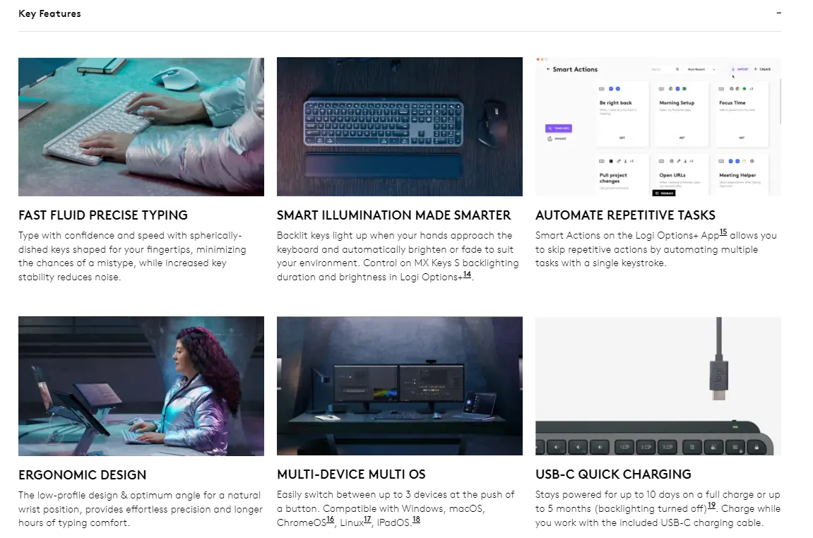 Logitech MX KEYS S Full size Wireless Keyboard 2023 | Logitech Master Series 13 Logitech MX KEYS S Keyboard 2023 Black Pale Gray price in Bangladesh | MC Solution BD