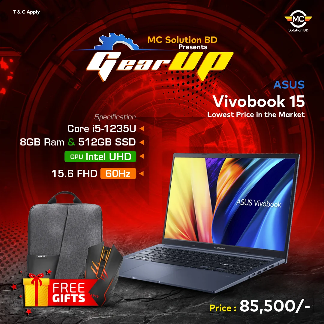 Asus VivoBook 15 A1502Z 15.6” FHD | 12th Gen Intel Core  i5-1235U | 8GB Ram | 512GB SSD | Intel UHD | W11 | HS |Quiet Blue