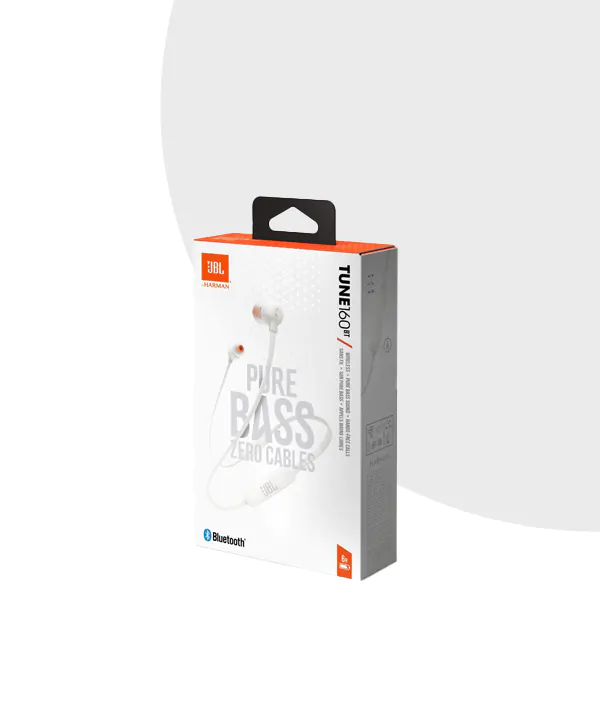 JBL Tune 160BT by Harman Pure Bass Wireless in-Ear Headphones with Mic (White) price in Bangladesh | MC Solution BD