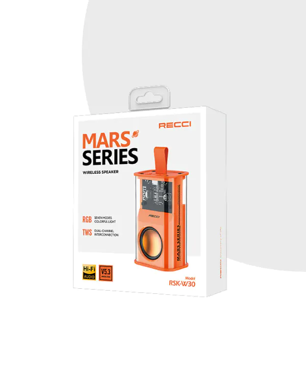RECCI RSK-W30 Mars Transparent Wireless Speaker with RGB Light 4 RECCI RSK-W30 Mars Transparent Wireless Speaker price in Bangladesh | MC Solution BD
