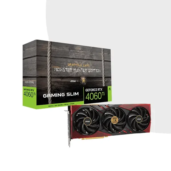 MSI Gaming RTX 4060 Ti 8G Gaming Slim X GC30 Monster Hunter Edition 8GB GDDR6 Graphics Card price in Bangladesh MC Solution BD