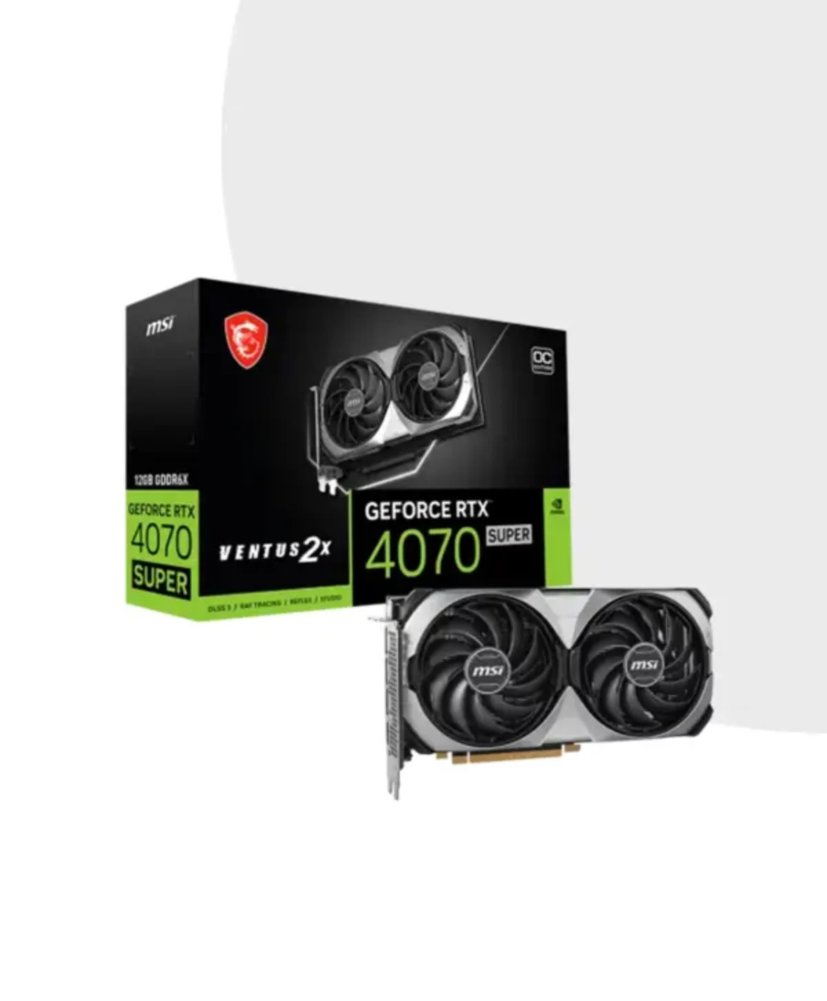 MSI GeForce RTX 4070 SUPER 12G VENTUS 2X OC 12GB GDDR6X Graphics Card