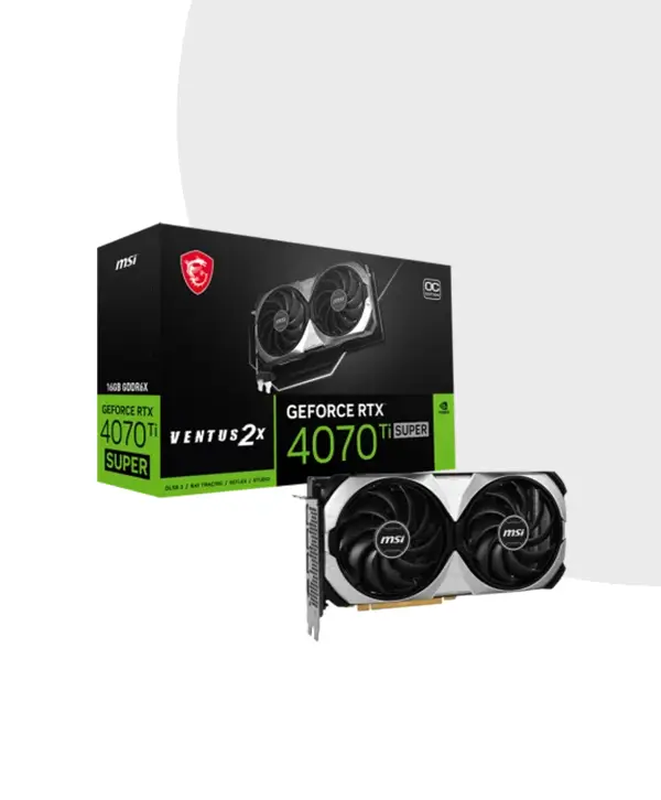 MSI GeForce RTX 4070 Ti SUPER 16G VENTUS 2X GDDR6X Graphics Card