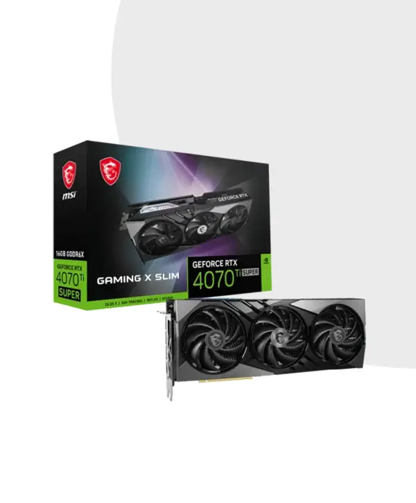 MSI GeForce RTX 4070 Ti SUPER 16G GAMING X SLIM 16GB GDDR6X Graphics Card