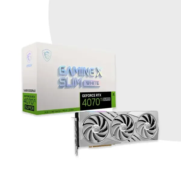 MSI GeForce RTX 4070 Ti SUPER 16G GAMING X SLIM WHITE 16GB GDDR6X Graphics Card price in Bangladesh MC Solution BD