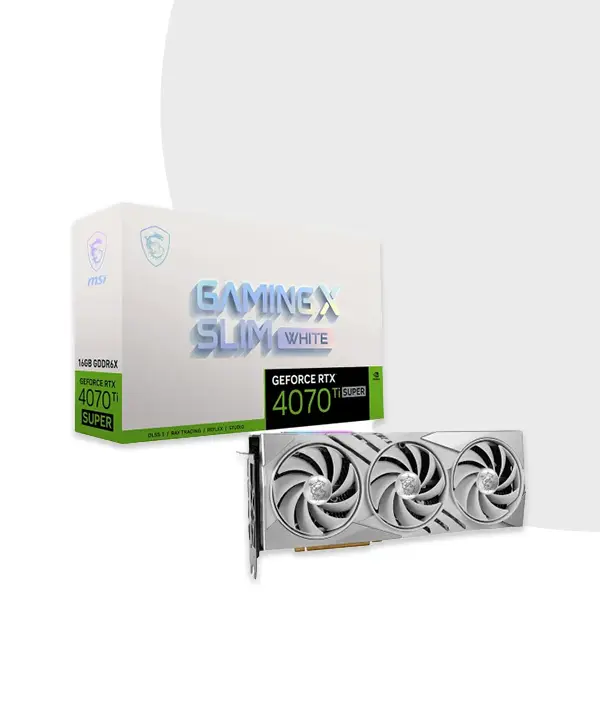 MSI GeForce RTX 4070 Ti SUPER 16G GAMING X SLIM WHITE 16GB GDDR6X Graphics Card