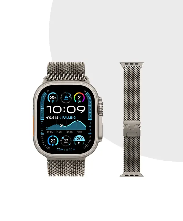 Apple Watch Ultra 2 Titanium Milanese Loop Natural