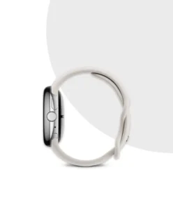 Google Pixel Watch 3 41mm 45mm Polished Silver Aluminum Case / Porcelain Active Band