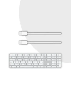 Apple Magic Keyboard with Touch ID and Numeric Keypad for Mac models with Apple silicon USB–C white Keys MXK73
