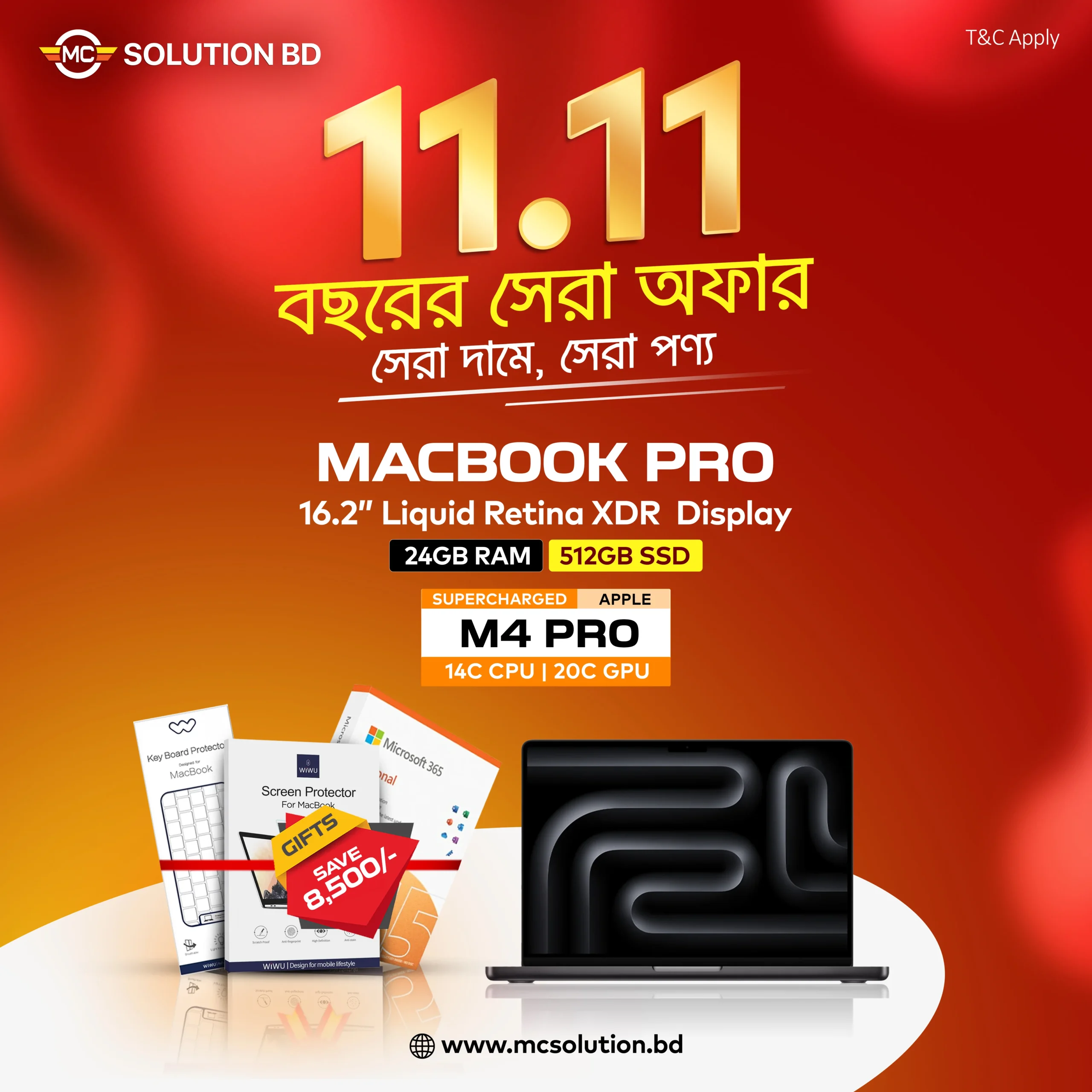 MacBook Pro M4 PRO | 16.2-inch | 14-core CPU 20-core GPU | 24 Ram | 512 SSD