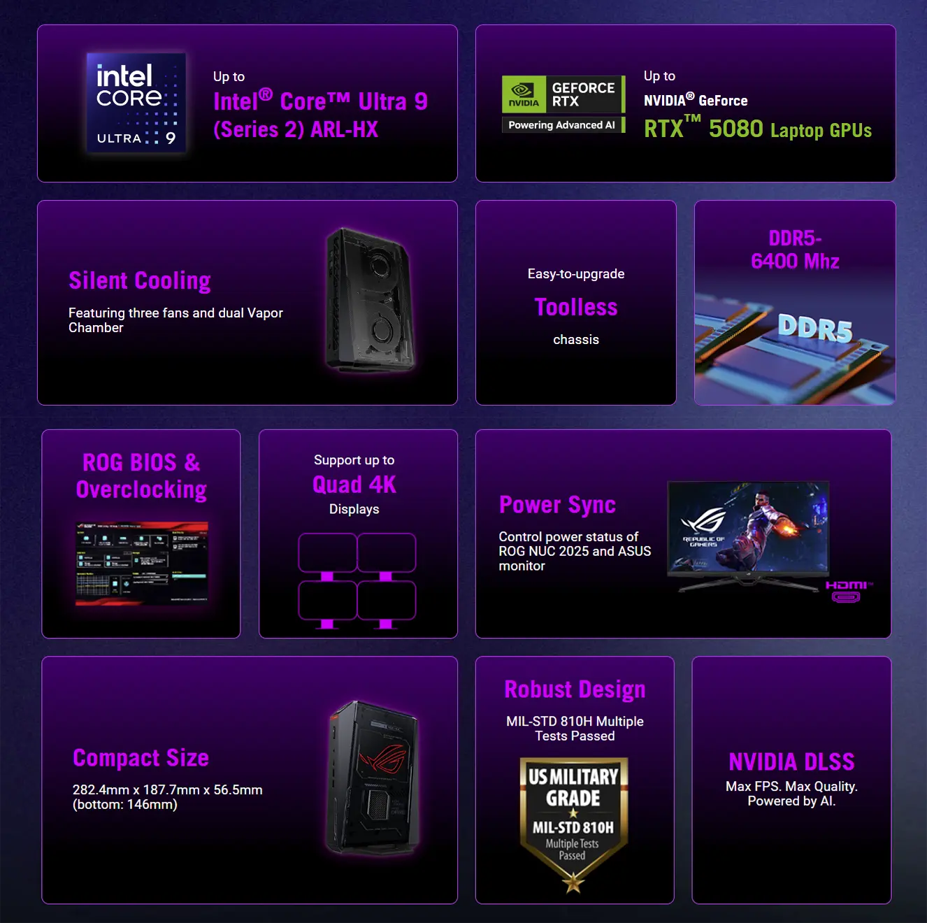 Asus ROG NUC 2025 Gaming desktops