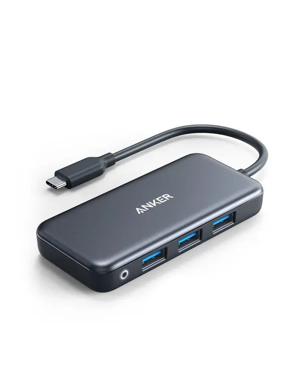 Anker Premium 4-in-1 USB-C Hub USB-C port with 1 USB-C charging port | 1 USB-A charging & data port | 1 USB-A data port
