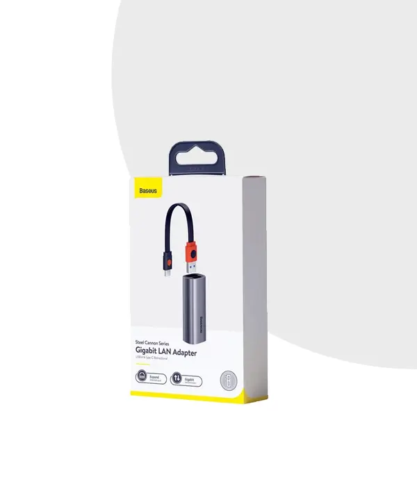 Baseus Steel Cannon Series Gigabit LAN Adapter USB-A to Type-C