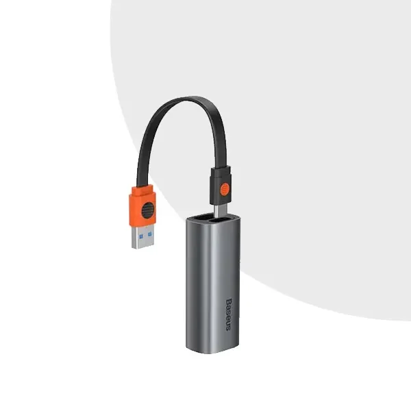 Baseus Steel Cannon Series Gigabit LAN Adapter USB-A to Type-C