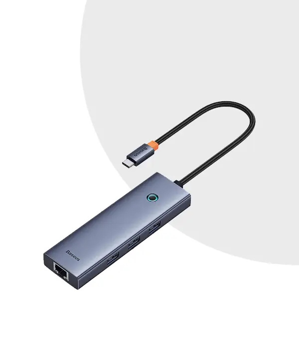 Baseus Ultrajoy Series 6 Port Hub Port Multi-Functional Hub HDMI4K 30@Hz Rj45 USB 3.0 3X  PD 6 In 1 Hub B00052802811-00