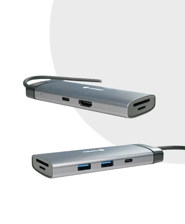 COTECi 7 in 1 USB-C HUB Multiport Adapter USB-C PD Port, HDMI Port, USB 2.0, USB 3.0, USB-C 2.0, Micro-SD Slot, TF Slot