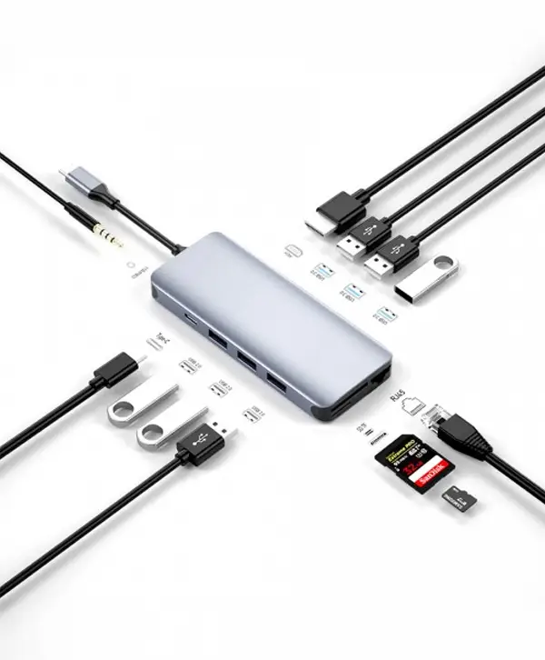WiWU Alpha 12 in 1 Type C Hub Aluminum Alloy Multi-function