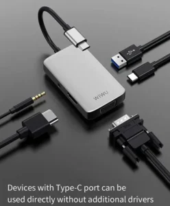WiWU Alpha 5 in 1 USB-C Hub A513HVP