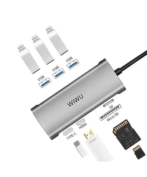 WiWu Alpha A731HP 7 in 1 USB Type C Hub