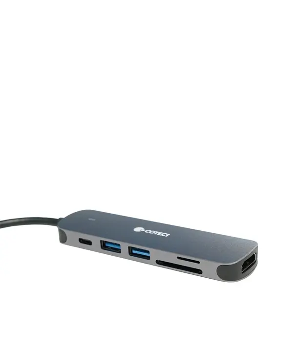 COTECi 6 in 1 USB-C HUB Multiport Adapter