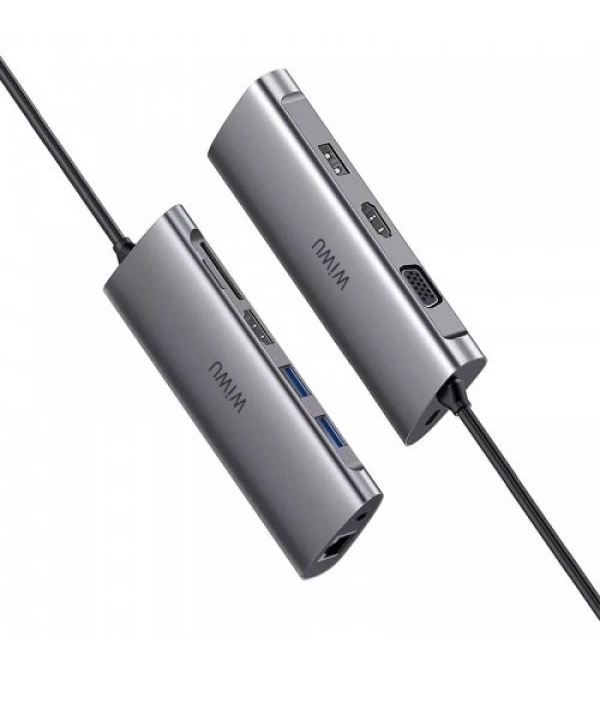 WiWU Alpha A11312H Dual HDMI 11-in-1 USB Type-C Hub