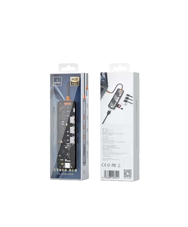 WiWU Cyber Hub 8 in 1 USB-C Multiport Adapter Dock
