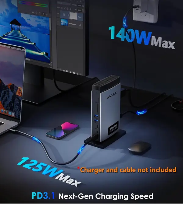 WAVLINK PD3.1 Triple Display USB C 11 in 1 USB C Docking Station