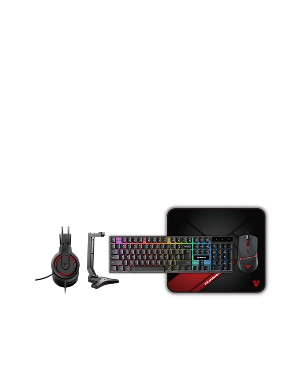 Fantech P51 5-In-1 Keyboard Combo with Mouse + Mousepad + Headset + Headset stand