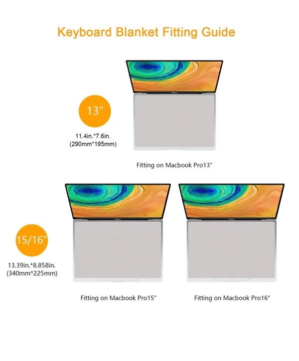 NPK MacBook Dedicated Keyboard Blanket & Cleaning Cloth for MacBook