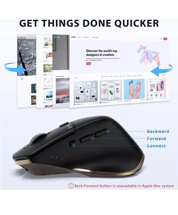 iClever MD172 Bluetooth+2.4G Wireless Multi Device Cnnection Mouse PRICE IN BANGLADESH MC SOLUTION BD
