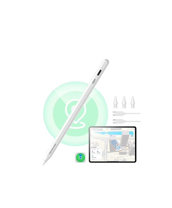 ESR Geo Digital Pencil for iPad – Find My, Shortcut Button, Magnetic Attahcment, iPad 2018–2025