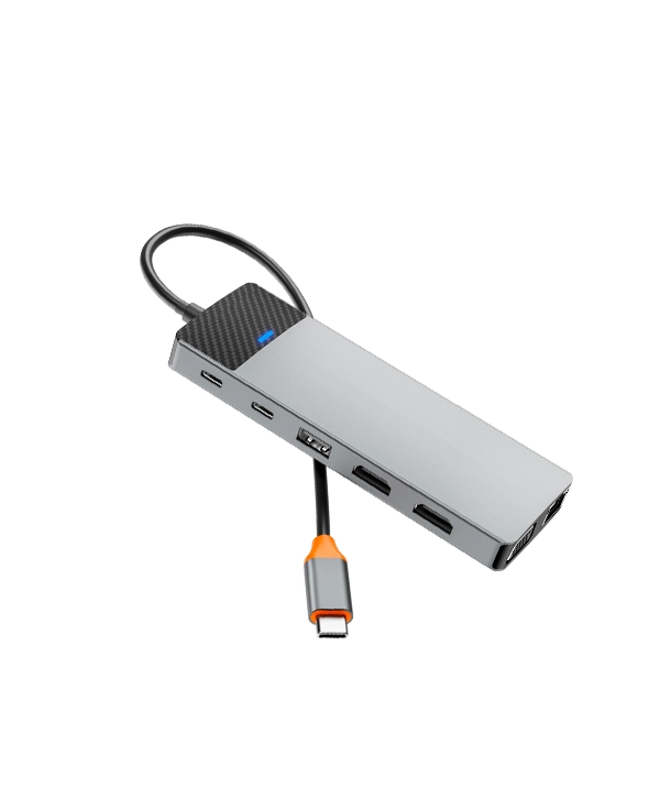 WiWU Linker 12 in 1 Type C hub USB C Docking Station for Macbook with HDMI SD/TF card reader VGA LAN PD100W