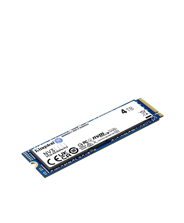 Kingston NV3 PCIe 4.0 NVMe M.2 4TB SSD Up to 6,000MB/s read, 5,000MB/s write