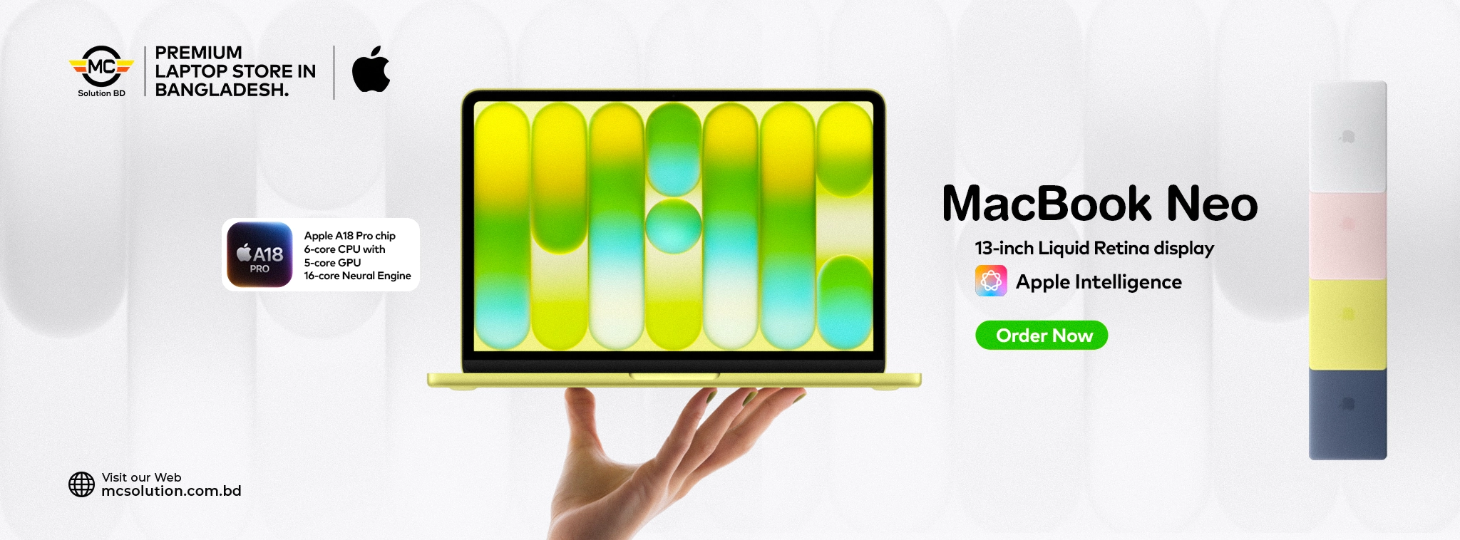 apple MacBook neo order now with best price in Bangladesh at MC Solution bd