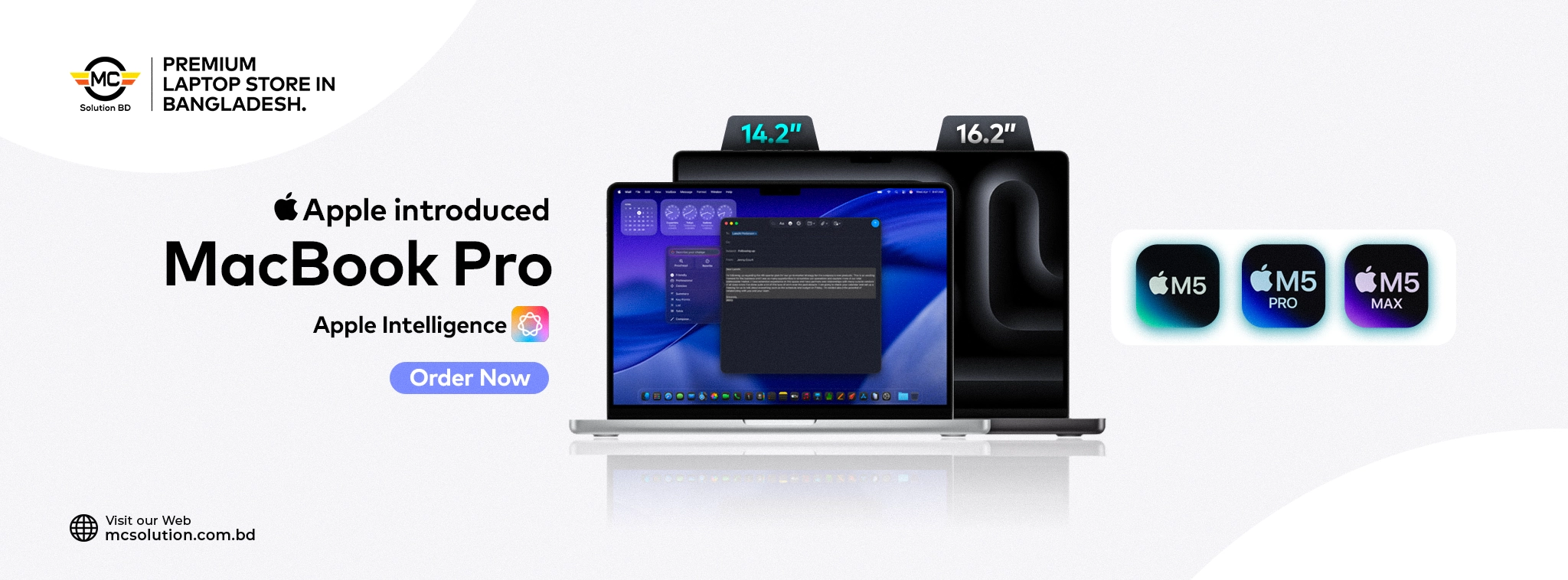 apple macbook pro m5pro m5max web banner order now