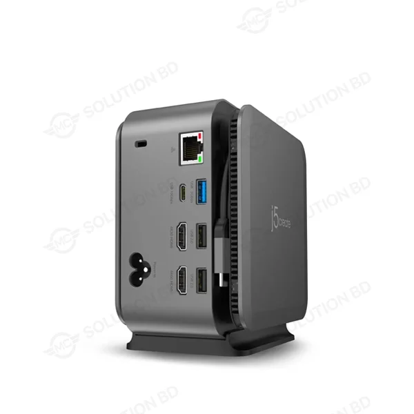 j5create JCDP4140 Dual 4K Powerbase Docking Station with Cable Management