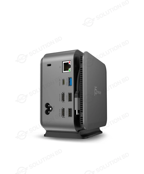 j5create JCDP4140 Dual 4K Powerbase Docking Station with Cable Management