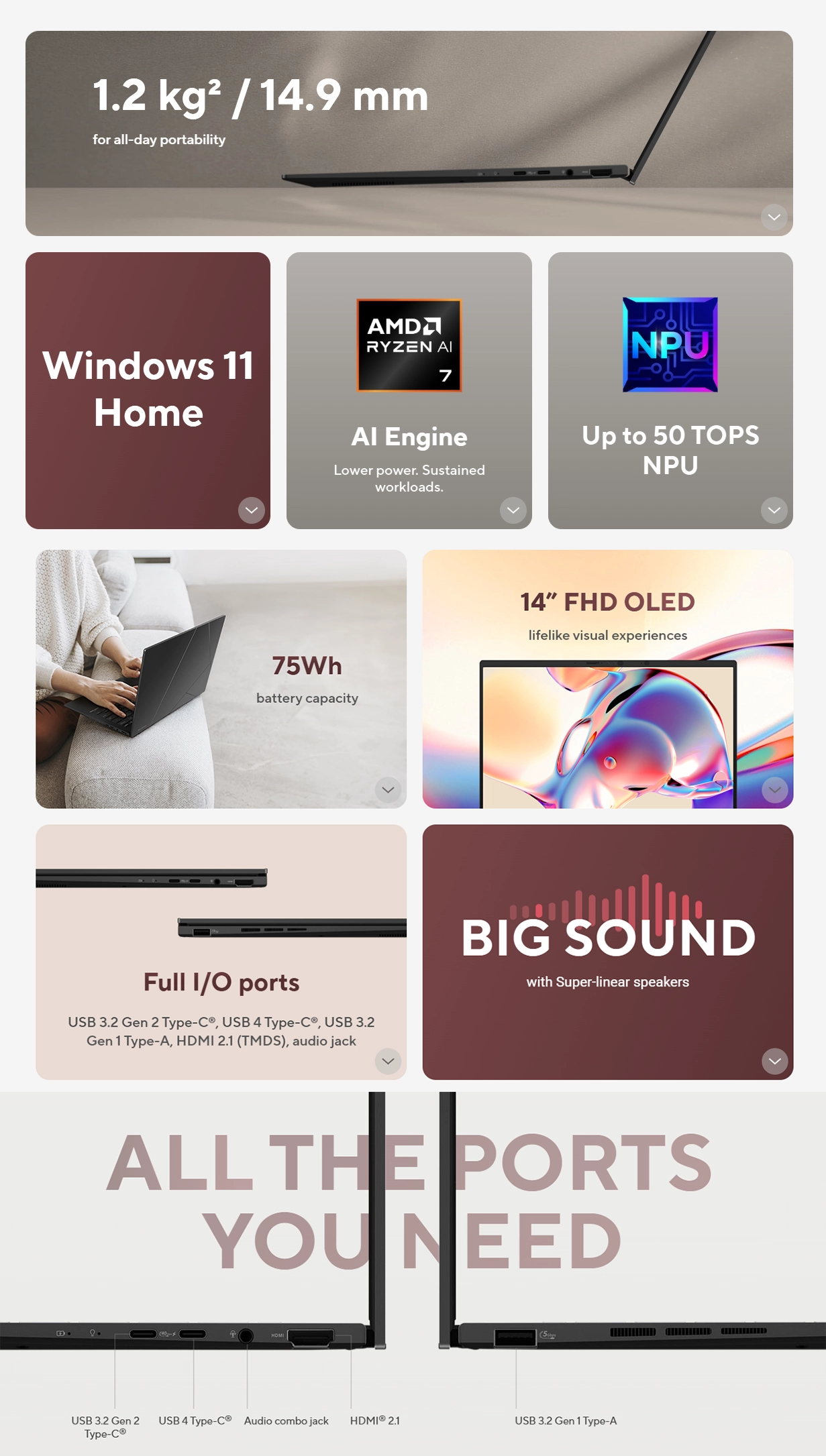 ASUS Zenbook 14 OLED UM3406 AMD Ryzen AI 400 Series Copilot+ PC