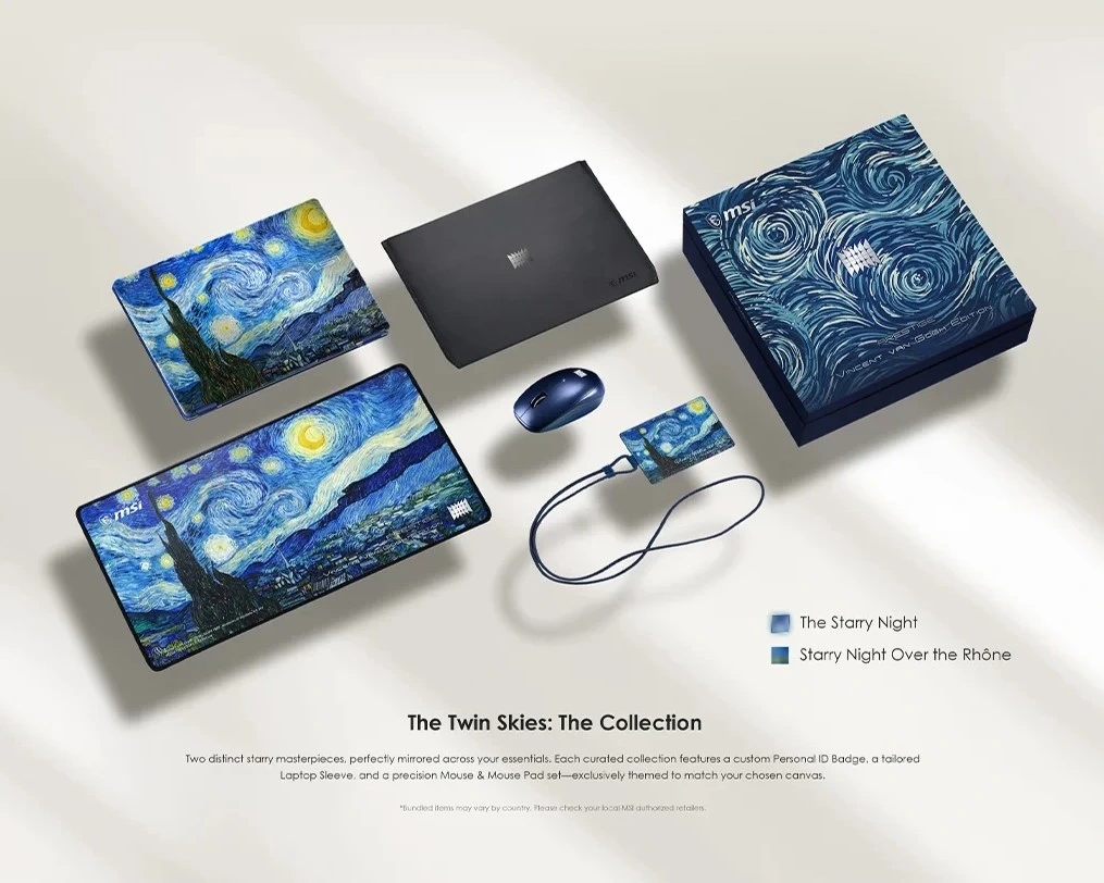 MSI Prestige 14 Flip AI+ The Starry Night Van Gogh Edition laptop