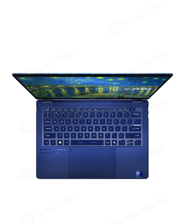 MSI Prestige 14 Flip AI+ The Starry Night | 14" FHD+ OLED Pen Touch | Intel Core Ultra X9 378H | 32GB Ram | 1TB SSD | Intel Arc B390 6 MSI Prestige 14 Flip AI+ Starry Night Over the Rhône Vincent van Gogh Edition