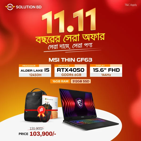 MSI Thin GF63 12VE 032 2023 MC SOLUTION BD