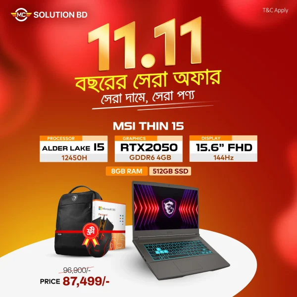 MSI Thin 15 B12UCX Price in BD 2025