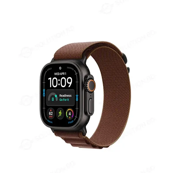 Apple Watch Ultra 4 Black Alpine Loop Burgundy