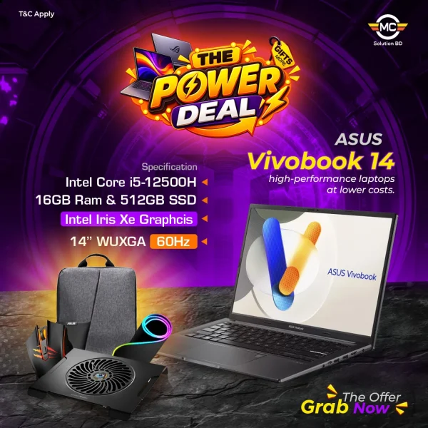 ASUS Vivobook 14 A1405Z-ALY235WS Indie Black price in Bangladesh MC Solution BD