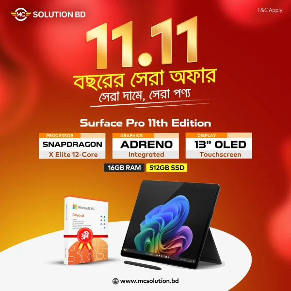 surface pro 11 x elite 16 512 black 11-11 offer